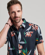 Load image into Gallery viewer, Superdry Vintage Hawaiian Shirt -  Dark Navy
