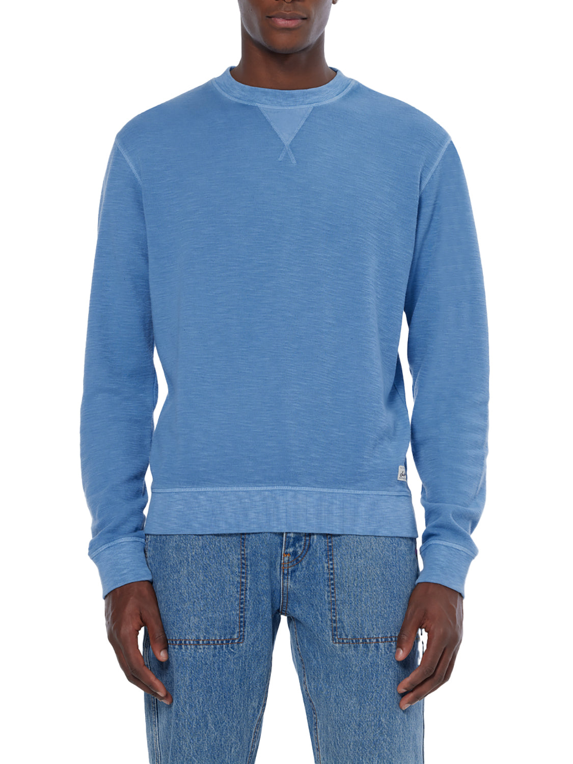 Scotch and Soda Garment Dyed Sweat - Lake Blue