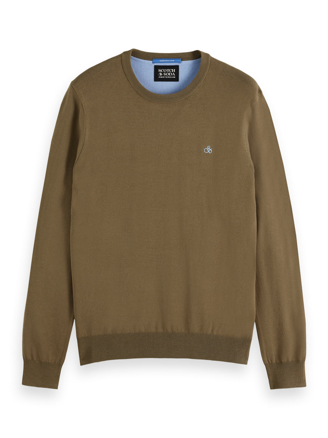 Scotch and Soda ECOVERO™ Classic Crew Neck Pullover - Golden Brown