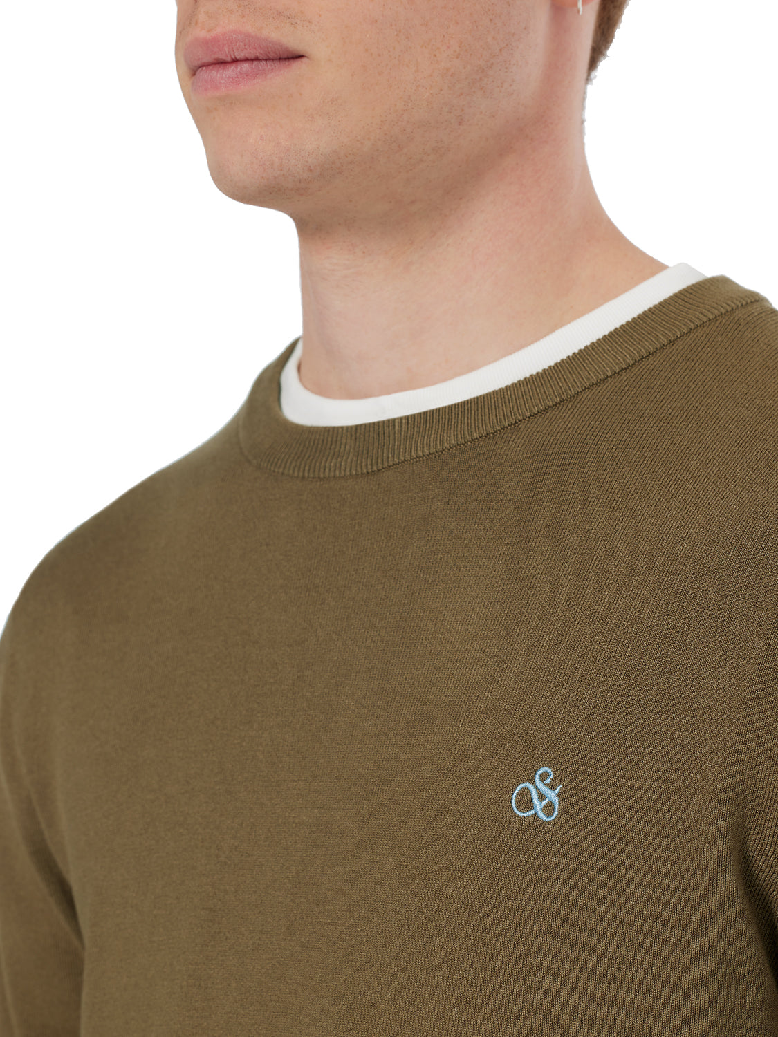 Scotch and Soda ECOVERO™ Classic Crew Neck Pullover - Golden Brown
