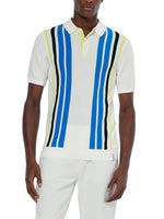 Load image into Gallery viewer, Scotch and Soda Knitted Stripe Polo - Swan Blue
