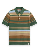 Load image into Gallery viewer, Scotch and Soda Knitted Stripe Polo - Sage Green
