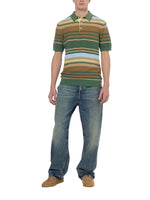 Load image into Gallery viewer, Scotch and Soda Knitted Stripe Polo - Sage Green
