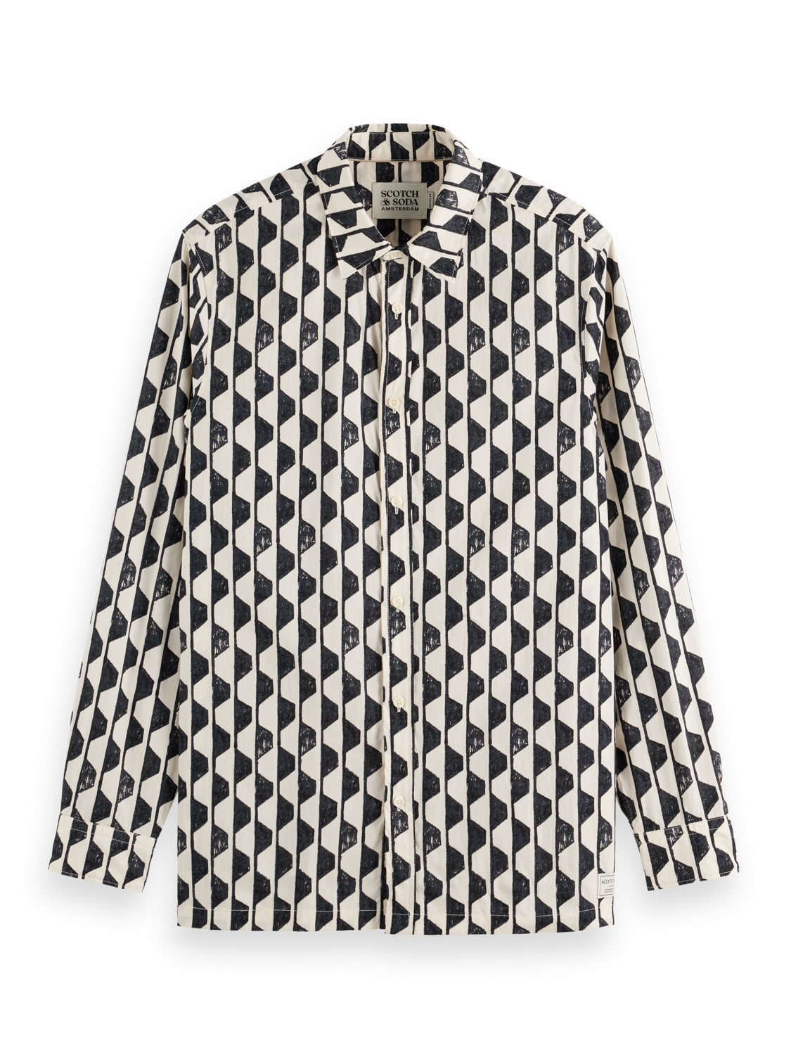Scotch and Soda Geo Print Shirt - Imagine Stripe
