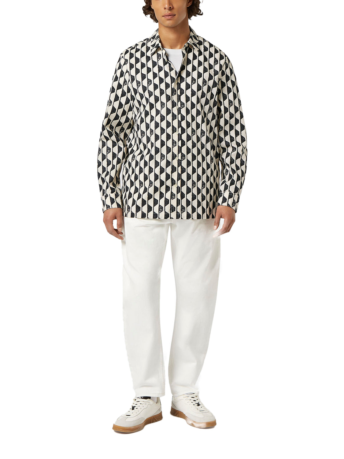 Scotch and Soda Geo Print Shirt - Imagine Stripe