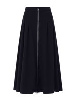 Load image into Gallery viewer, Rich and Royal Jersey Zip Skirt - Navy
