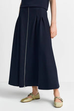 Load image into Gallery viewer, Rich and Royal Jersey Midi Zip Skirt - Navy - Mitchell McCabe Menswear
