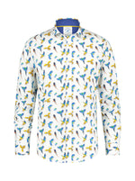 Load image into Gallery viewer, A Fish Named Fred - Birds Print Shirt in White

