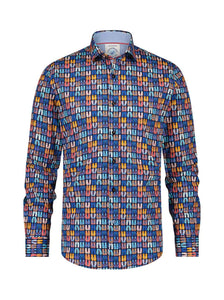 A Fish Named Fred - Flip Flop Print Shirt in Navy