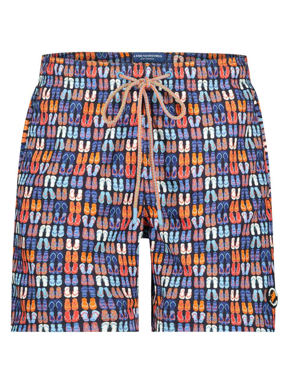 A Fish Named Fred Swim shorts - Flip Flop Print in Navy