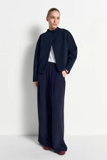 Load image into Gallery viewer, Rich and Royal Short Jacket with Button - Midnight Blue
