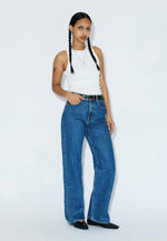 Load image into Gallery viewer, Dr Denim Women's Echo High Straight Jean - Bay Mid Retro
