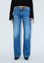 Load image into Gallery viewer, Dr Denim Women's Addy Mid Straight Jean - Bay Mid Fade
