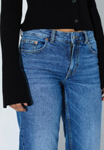 Load image into Gallery viewer, Dr Denim Women's Addy Mid Straight Jean - Bay Mid Fade

