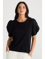 Load image into Gallery viewer, Brave and True Abigail Tee - Black

