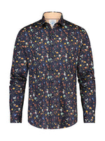 Load image into Gallery viewer, A Fish Named Fred - Pelican Print Shirt in Navy
