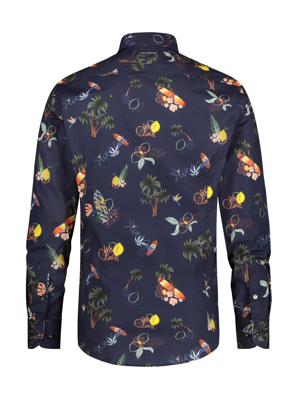 A Fish Named Fred - Tropical Print Shirt in Navy