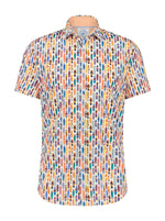 Load image into Gallery viewer, A Fish Named Fred - Surfboard Print Short Sleeve Shirt in White
