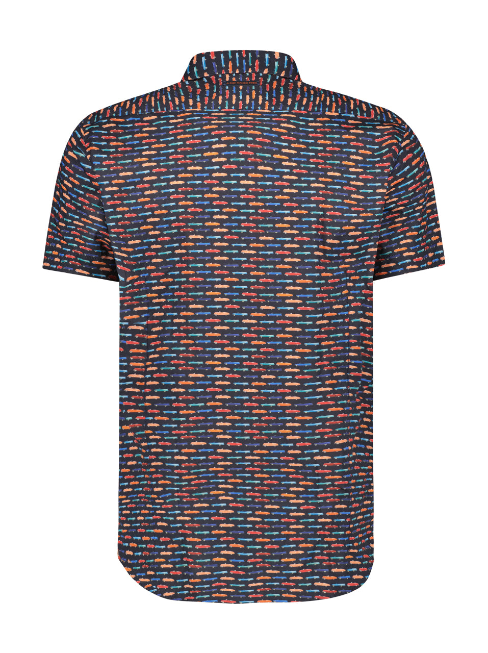 A Fish Named Fred - Cadillac Print Short Sleeve Shirt in Navy