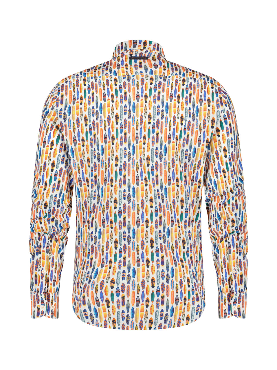 A Fish Named Fred - Surfboard Print Shirt in White