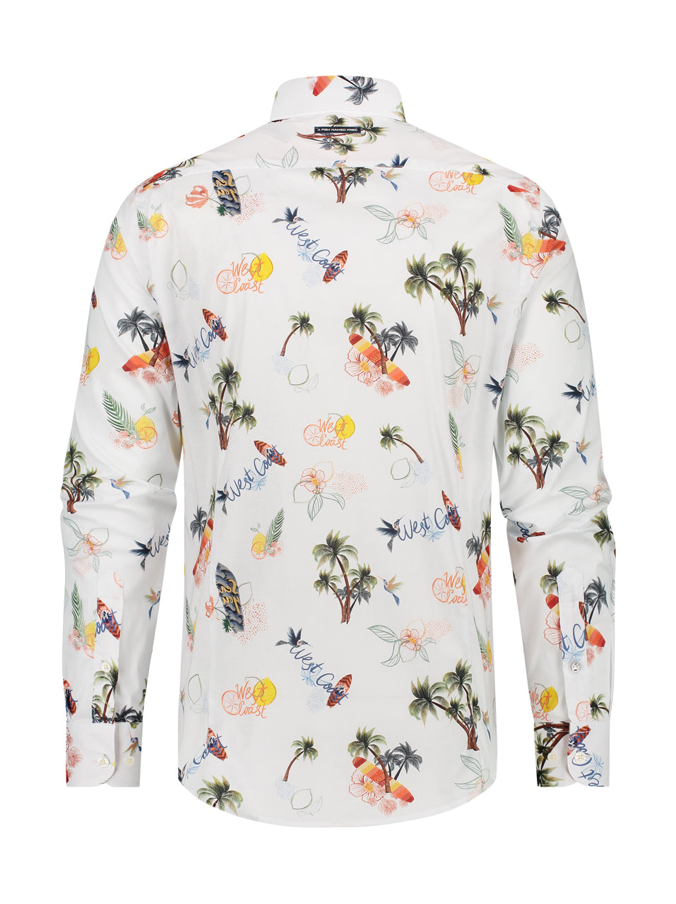 A Fish Named Fred - Tropical Print Shirt in White