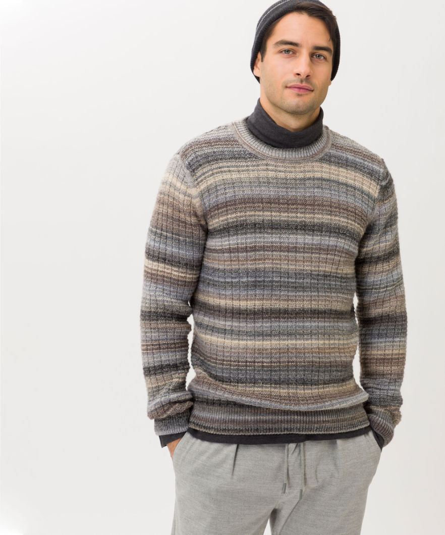 Brax Rick Textured Pullover - Taupes