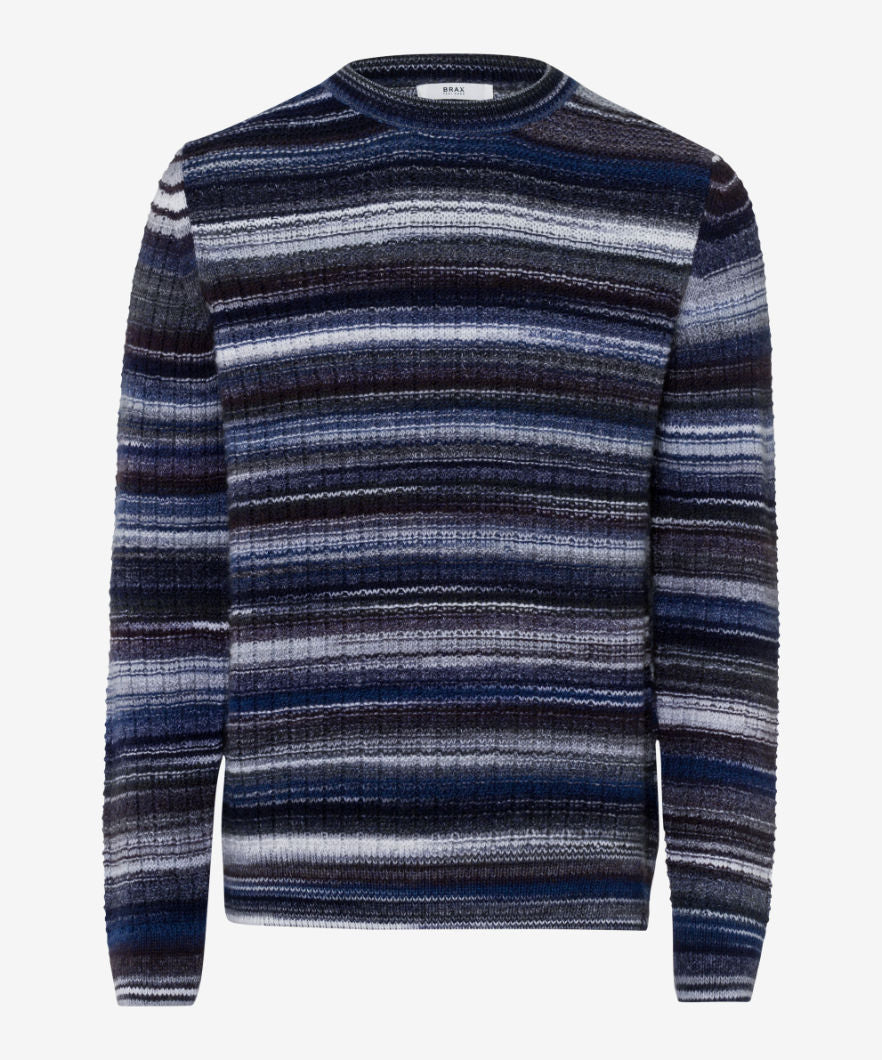 Rick Pullover Brax Brax Rick Textured Pullover Night Blues