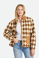 Load image into Gallery viewer, Brixton Womens Wylie Sherpa Jacket - Washed Copper
