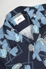 Load image into Gallery viewer, No Nationality Julio Short Sleeve Print Shirt - Navy
