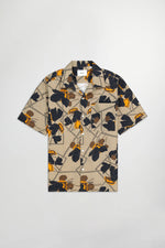 Load image into Gallery viewer, No Nationality Julio Short Sleeve Print Shirt - Greige
