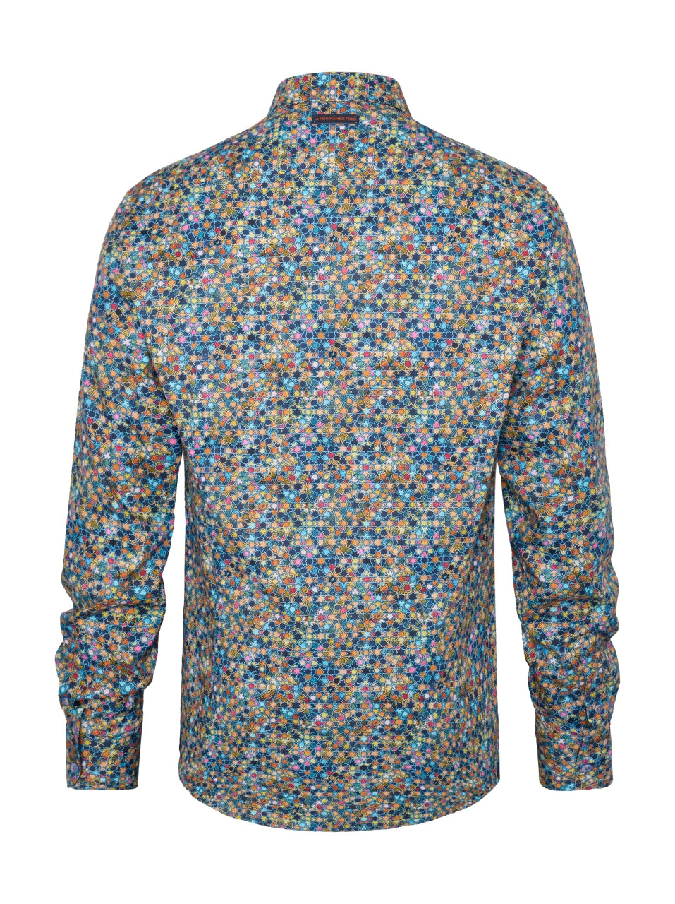 A Fish Named Fred - Star Tiles Print Shirt  - Navy