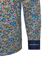 Load image into Gallery viewer, A Fish Named Fred - Star Tiles Print Shirt  - Navy
