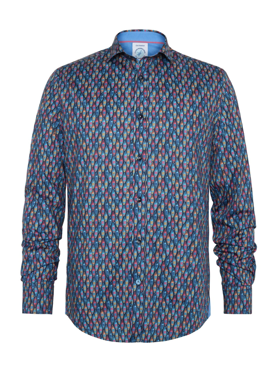 A Fish Named Fred - Boat Print Shirt - Navy