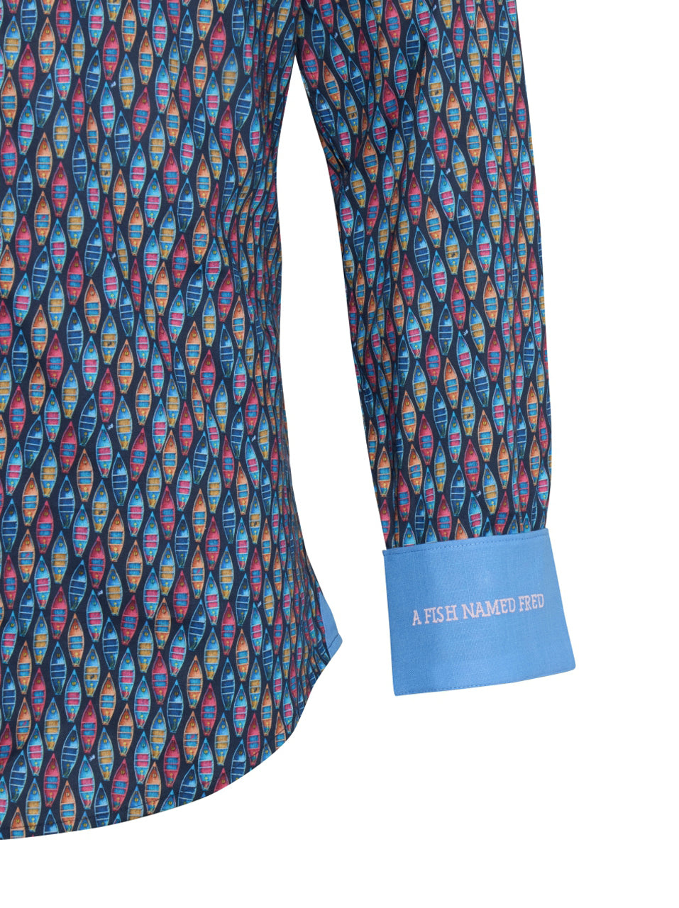 A Fish Named Fred - Boat Print Shirt - Navy