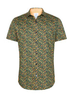 Load image into Gallery viewer, A Fish Named Fred - Citrus Print Short Sleeve Shirt in Navy
