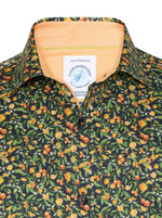 Load image into Gallery viewer, A Fish Named Fred - Citrus Print Short Sleeve Shirt in Navy
