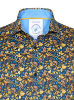Load image into Gallery viewer, A Fish Named Fred - Monkey Print Short Sleeve Shirt in Navy
