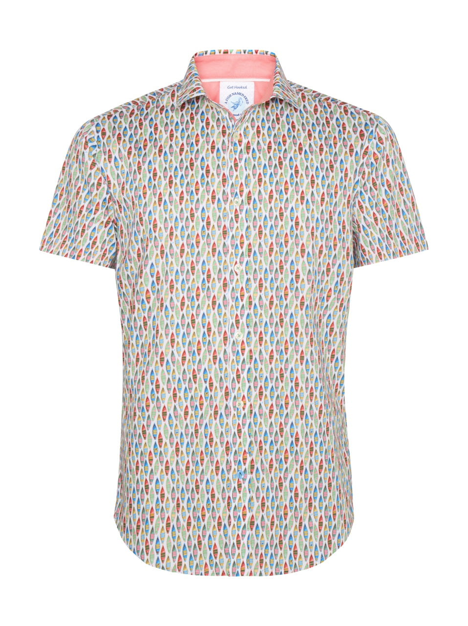 A Fish Named Fred - Boats Print Short Sleeve Shirt in Green