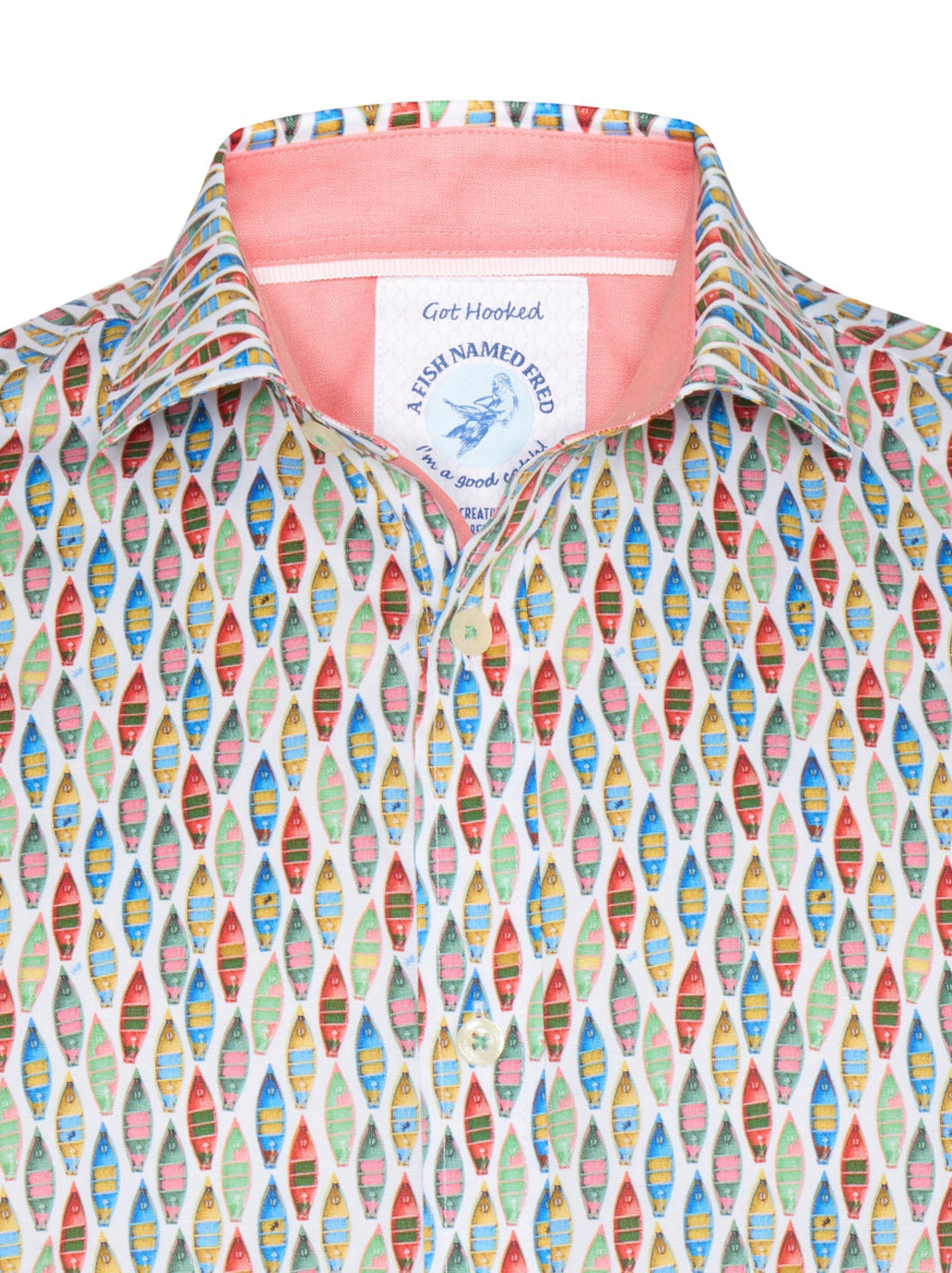 A Fish Named Fred - Boats Print Short Sleeve Shirt in Green