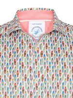Load image into Gallery viewer, A Fish Named Fred - Boats Print Short Sleeve Shirt in Green

