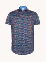 Load image into Gallery viewer, A Fish Named Fred - Boats Print Short Sleeve Shirt in Navy
