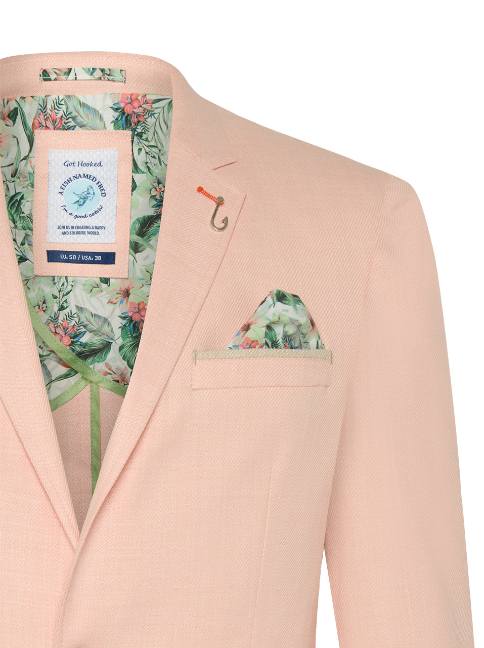 A Fish Named Fred - Small Check Blazer in Coral