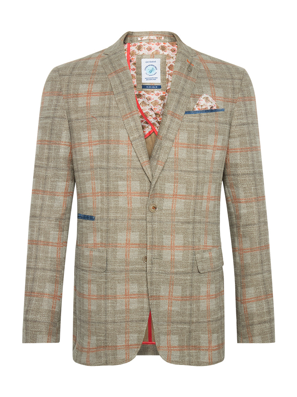 A Fish Named Fred - Big Check Blazer in Camel