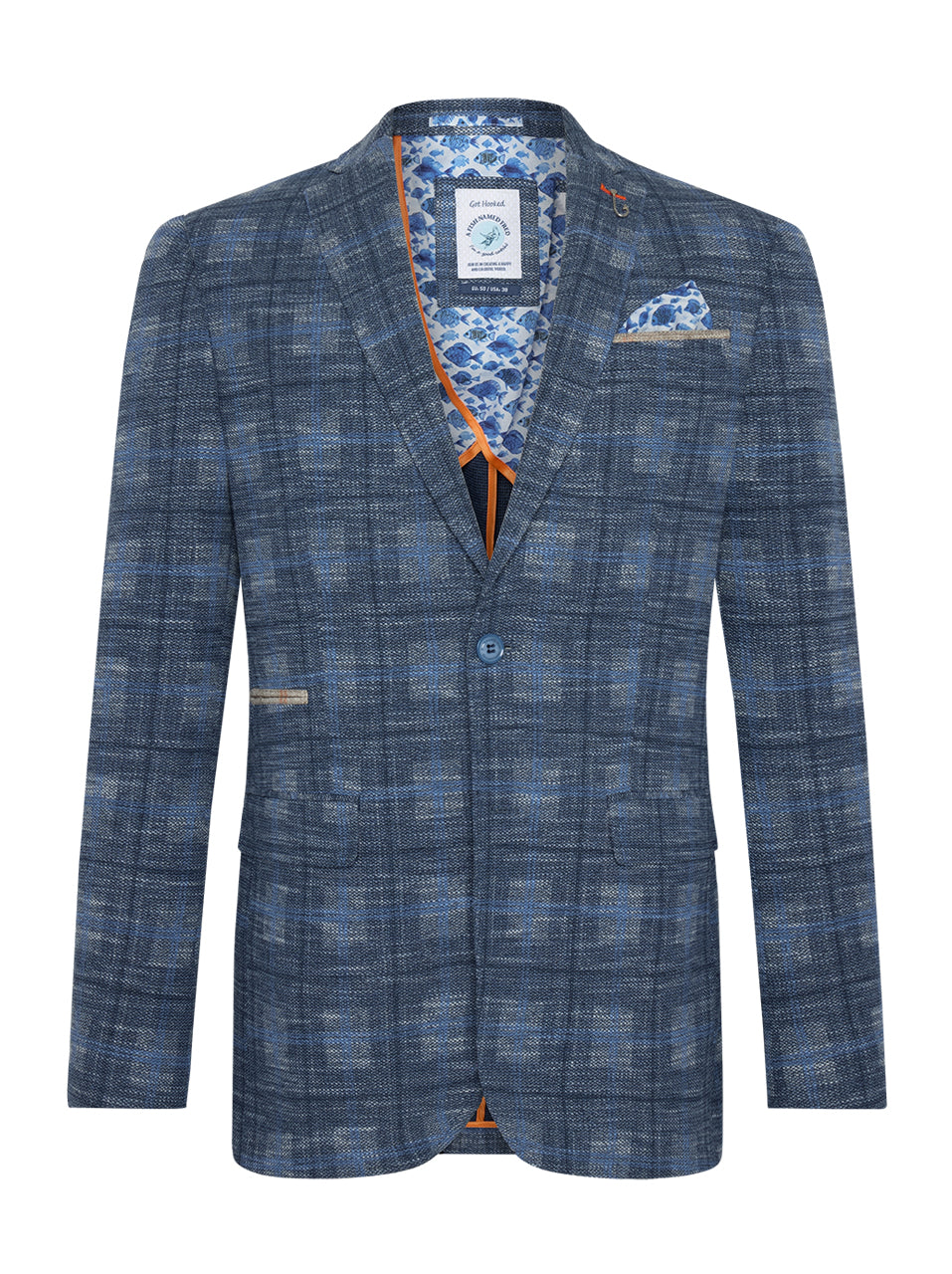 A Fish Named Fred - Big Check Blazer in Navy