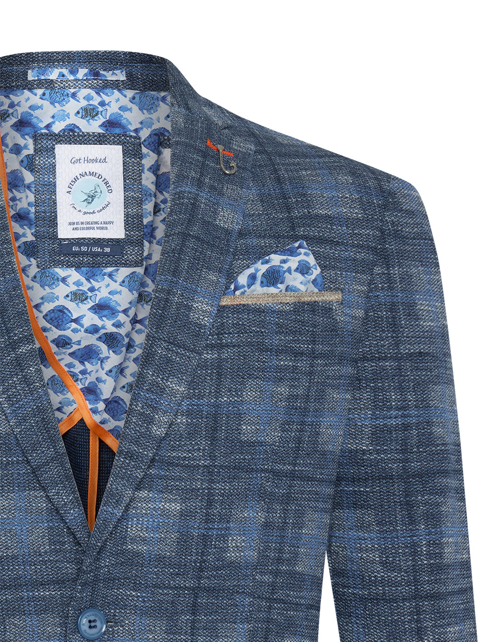 A Fish Named Fred - Big Check Blazer in Navy