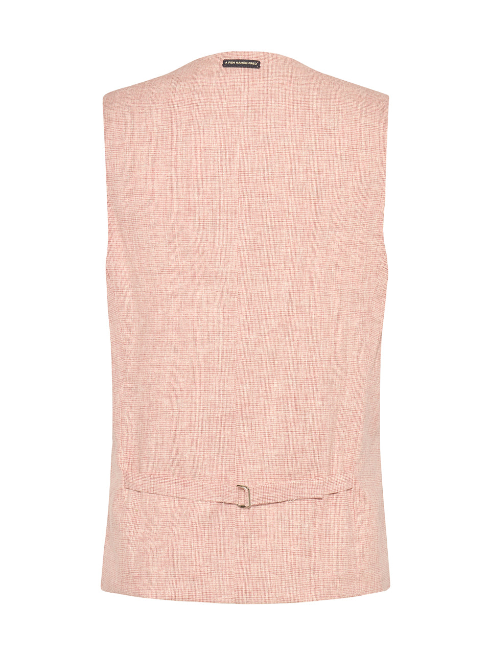 A Fish Named Fred - Small Check Vest in Coral