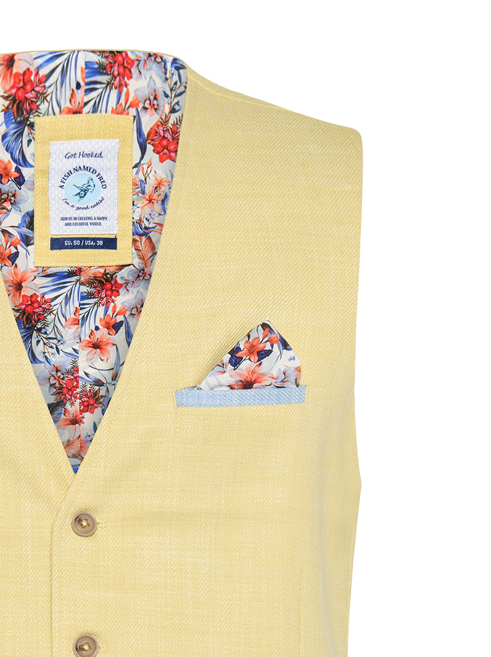 A Fish Named Fred - Structure Vest in Lemon