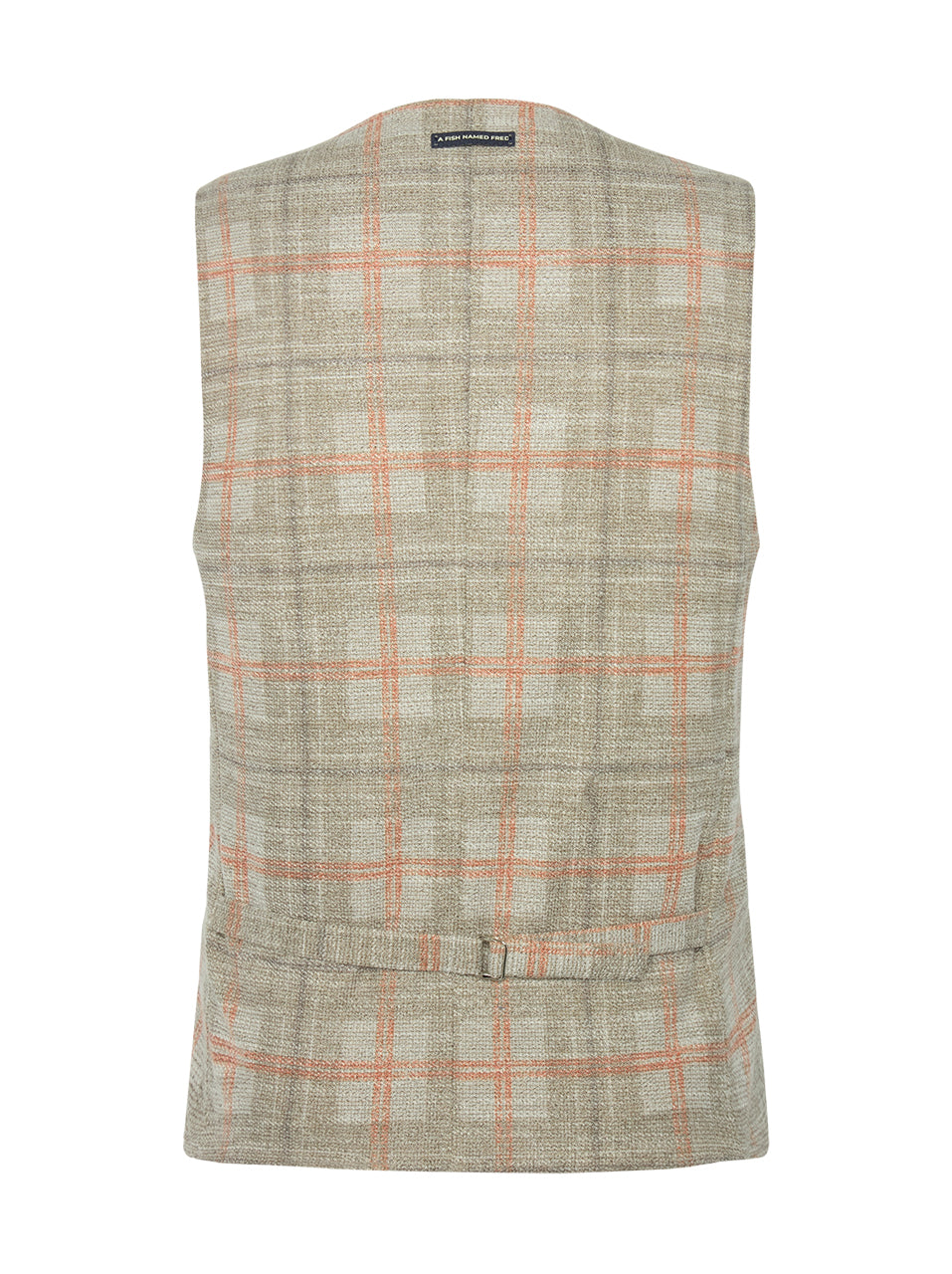 A Fish Named Fred - Big Check Vest in Camel