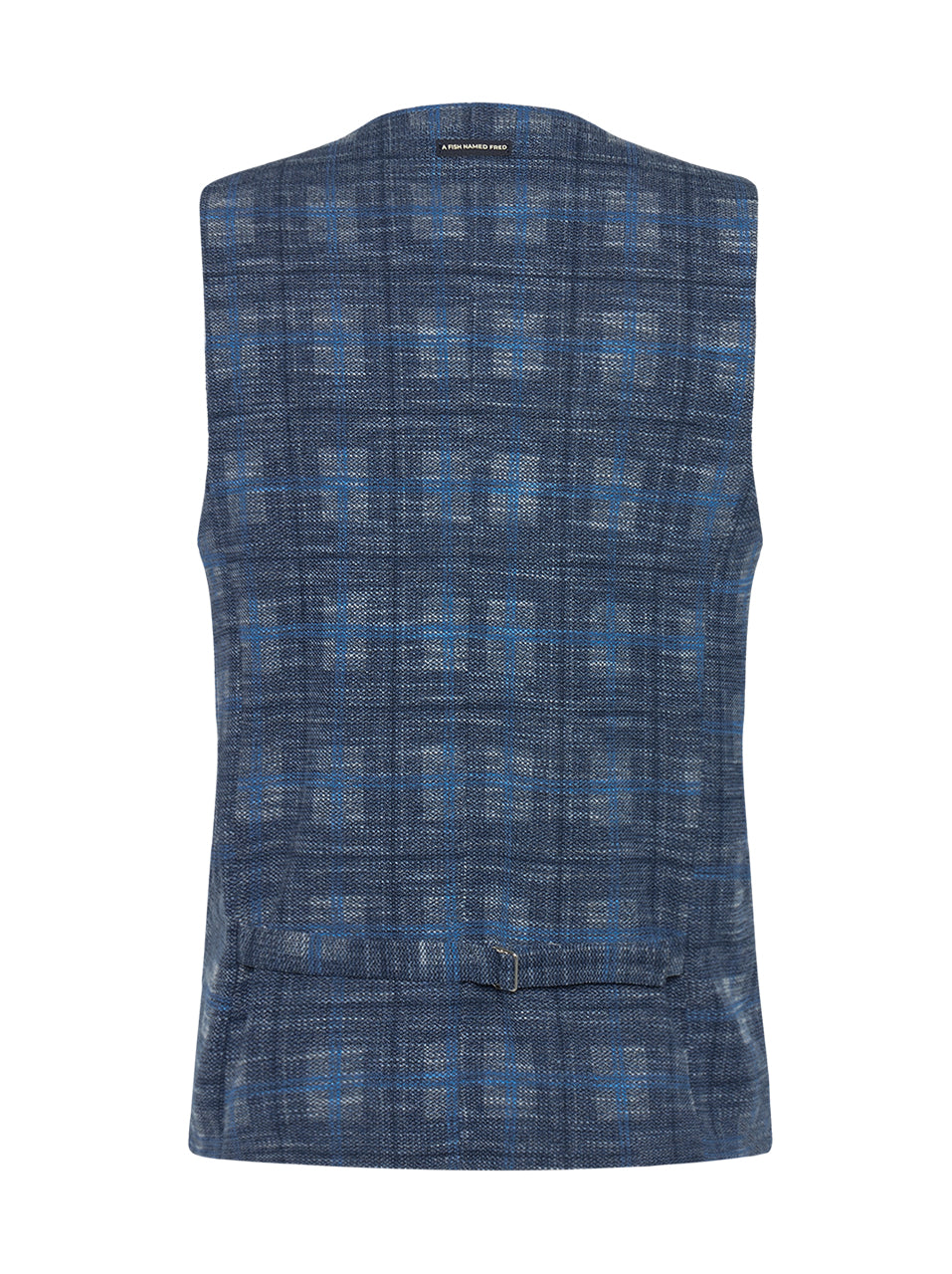A Fish Named Fred - Big Check Vest in Navy
