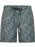 Load image into Gallery viewer, A Fish Named Fred Swim shorts - Tiles Print in Navy
